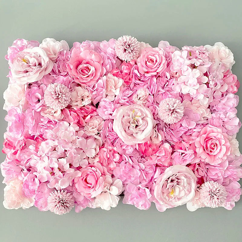 Aritificial Silk Rose Flower Wall Panels Wall Decoration Flowers
