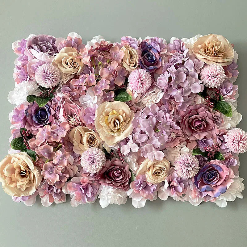 Aritificial Silk Rose Flower Wall Panels Wall Decoration Flowers