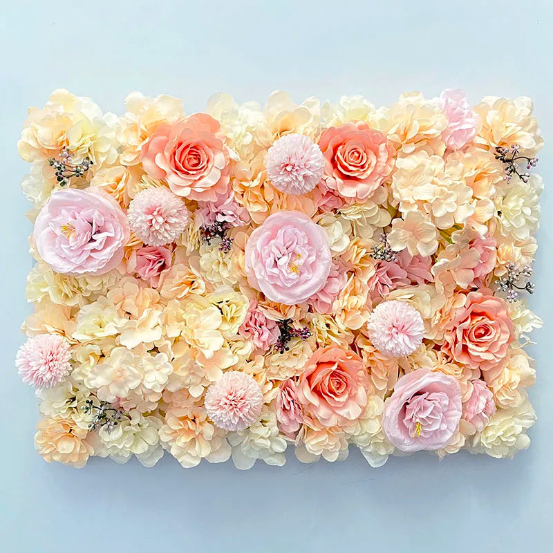 Aritificial Silk Rose Flower Wall Panels Wall Decoration Flowers