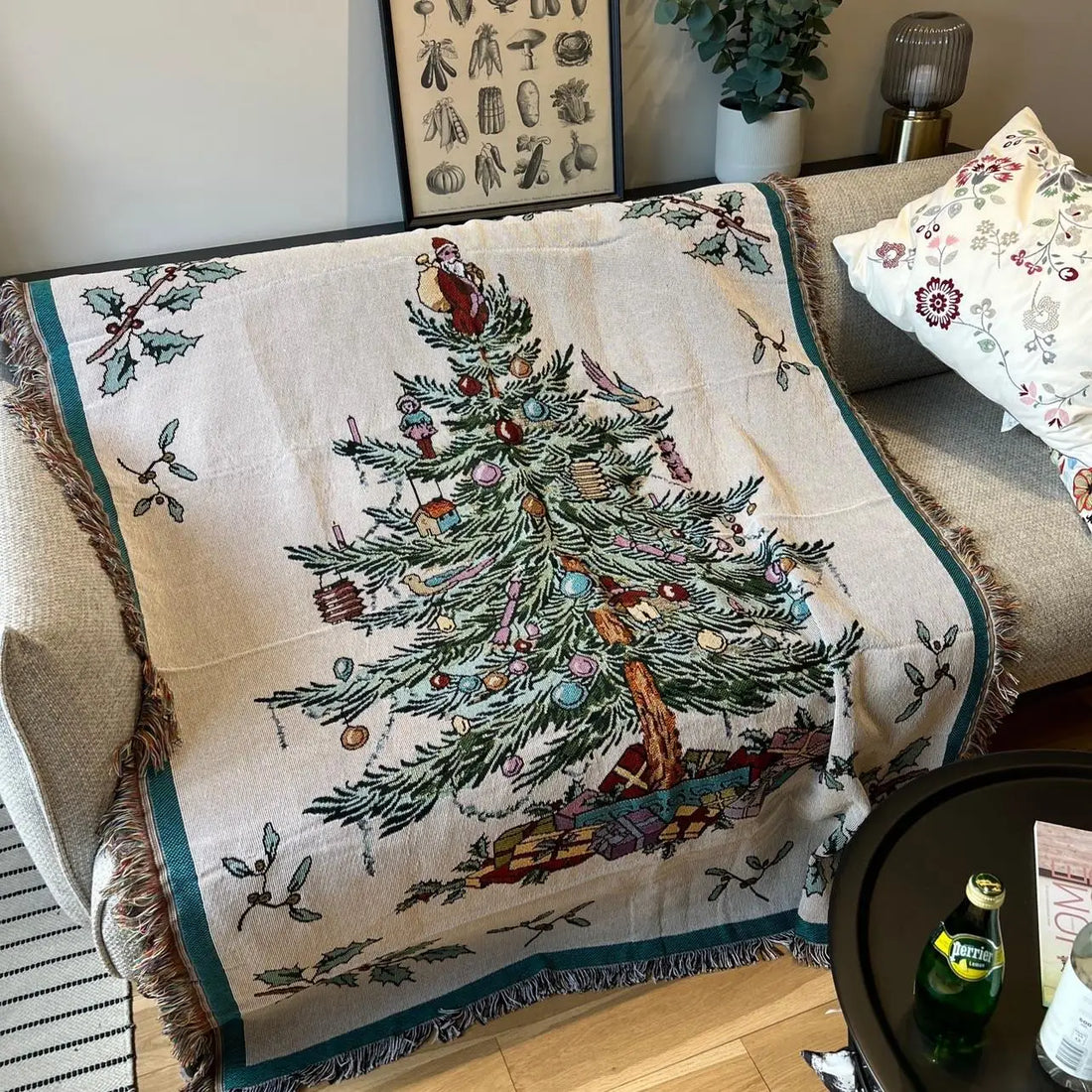 New Years Gifts Blanket Nutcracker Christmas Tree