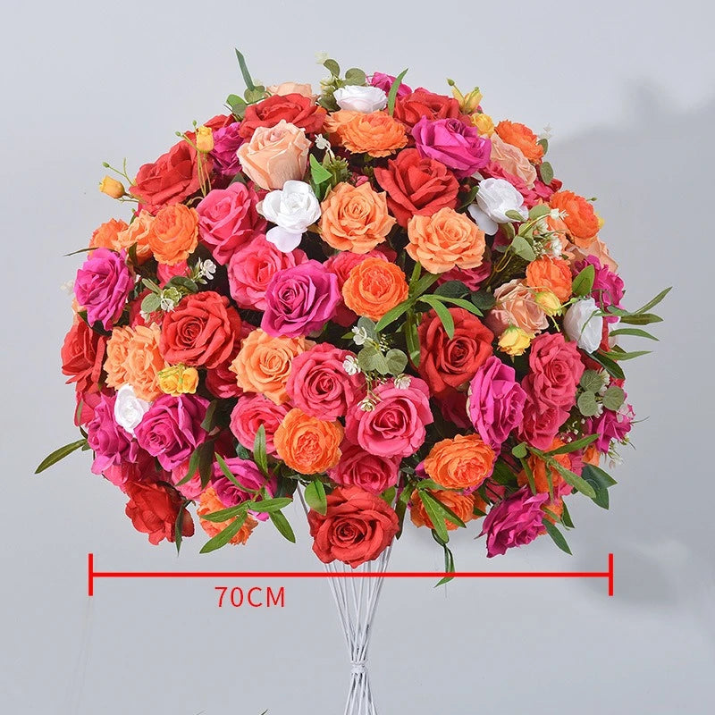 Wedding Decoration Essential 200x40CM Rose Red Orange Flower
