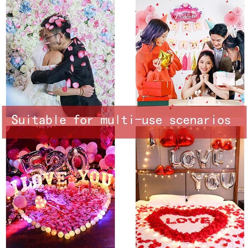 5000/10000/15000 Pcs Colorful Artificial Rose Petal Wedding Party