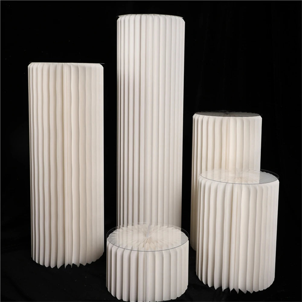 Cylindrical Paper Folding Wedding Flower Road Ornament