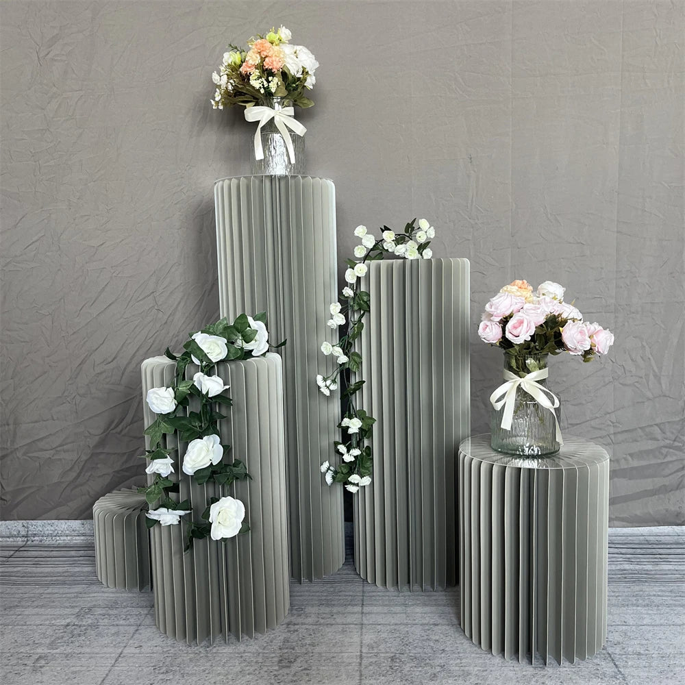 Cylindrical Paper Folding Wedding Flower Road Ornament