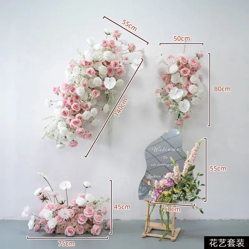 Pink Wedding Decoration Flower Arrangementwall