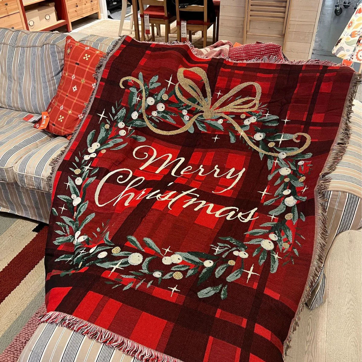New Years Gifts Blanket Nutcracker Christmas Tree