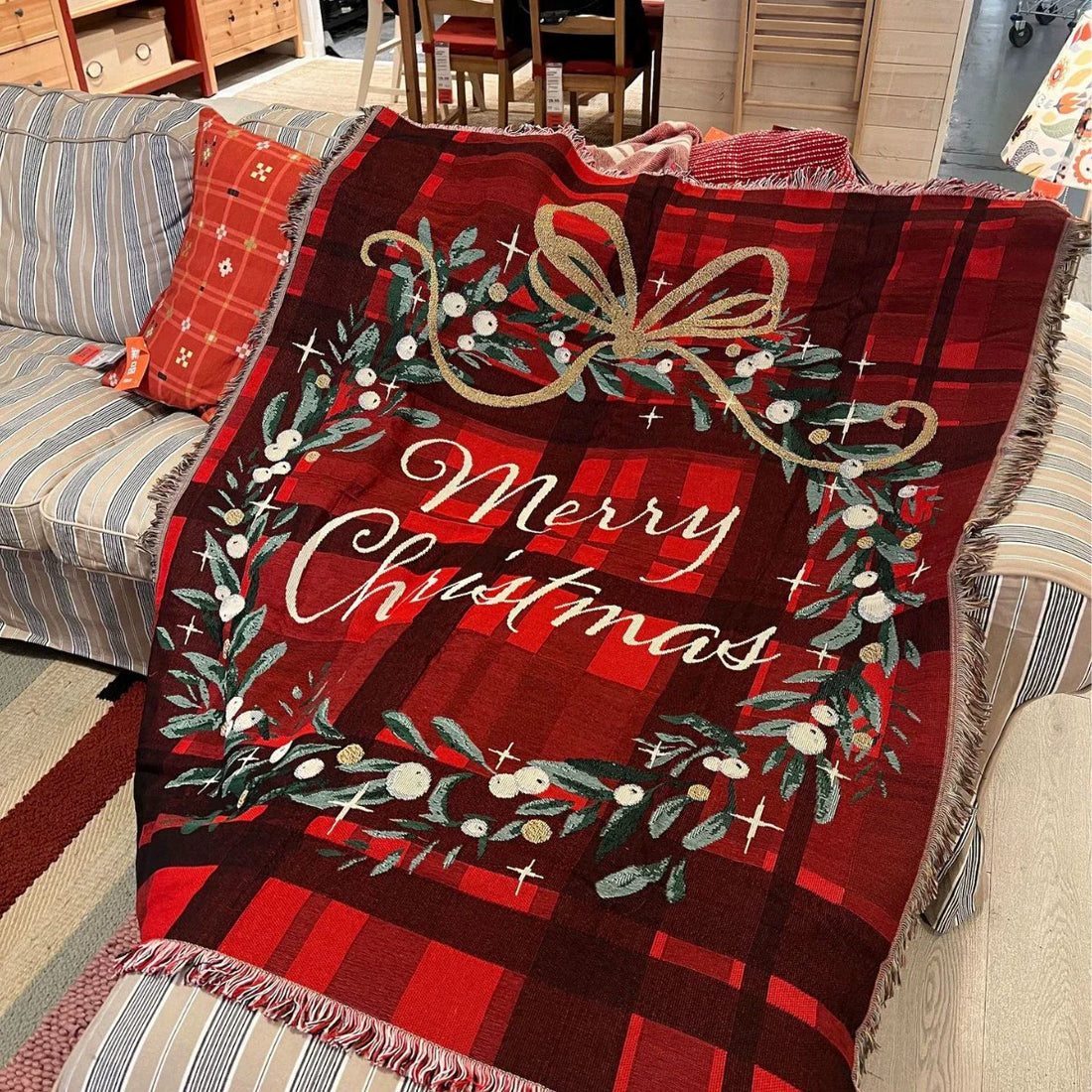 New Years Gifts Blanket Nutcracker Christmas Tree