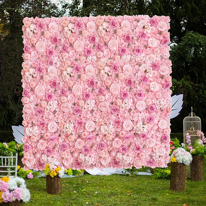 Aritificial Silk Rose Flower Wall Panels Wall Decoration Flowers