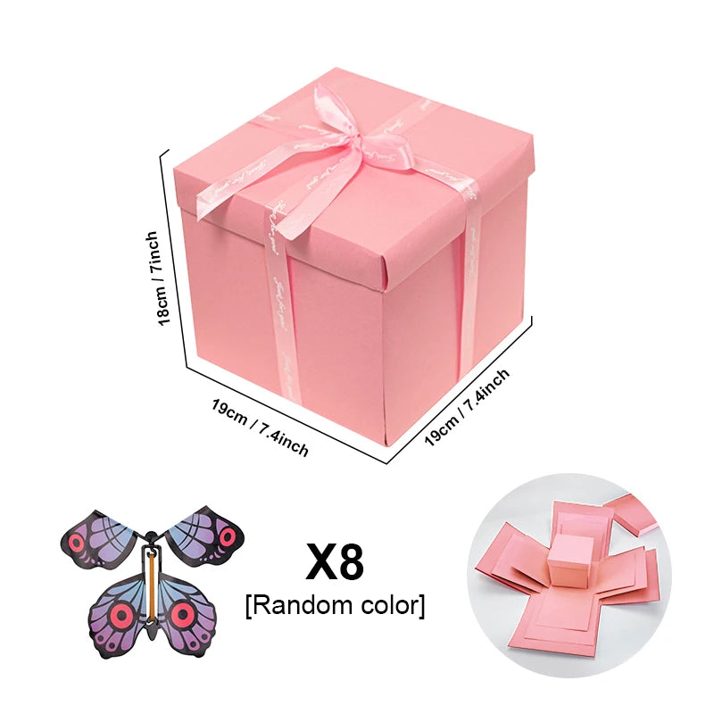 Creative Holiday Gift Box with Flying Butterfly