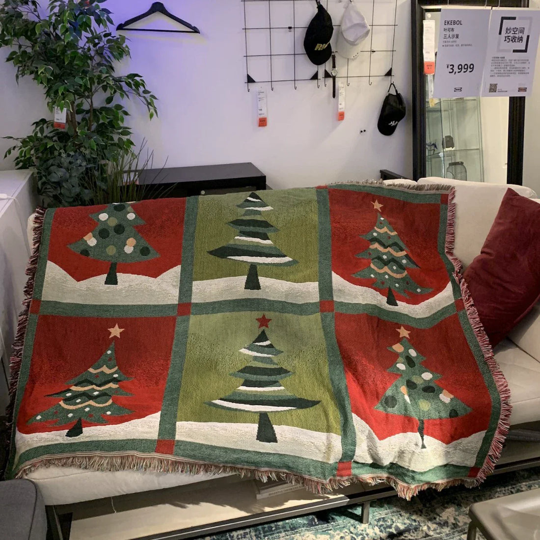 New Years Gifts Blanket Nutcracker Christmas Tree