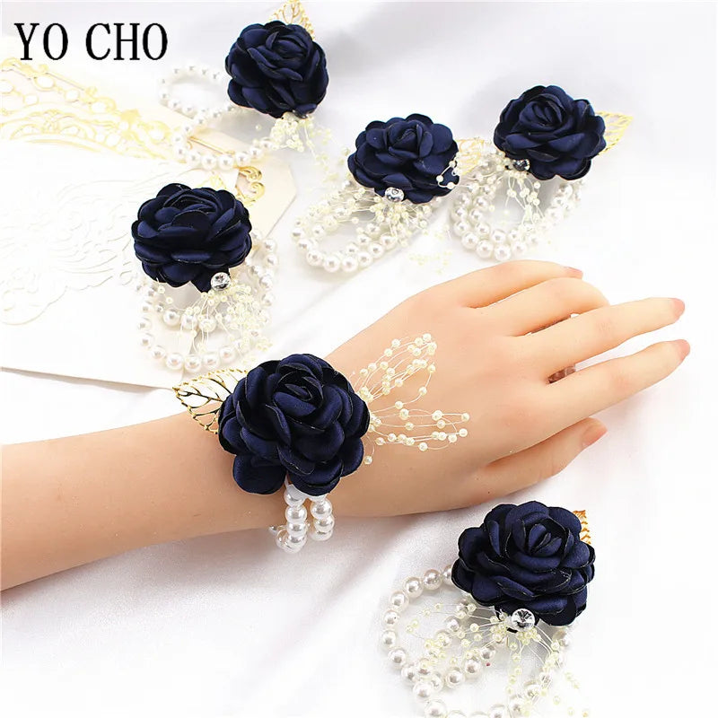 Girls Bridesmaid Wrist Flower Wedding Prom Party