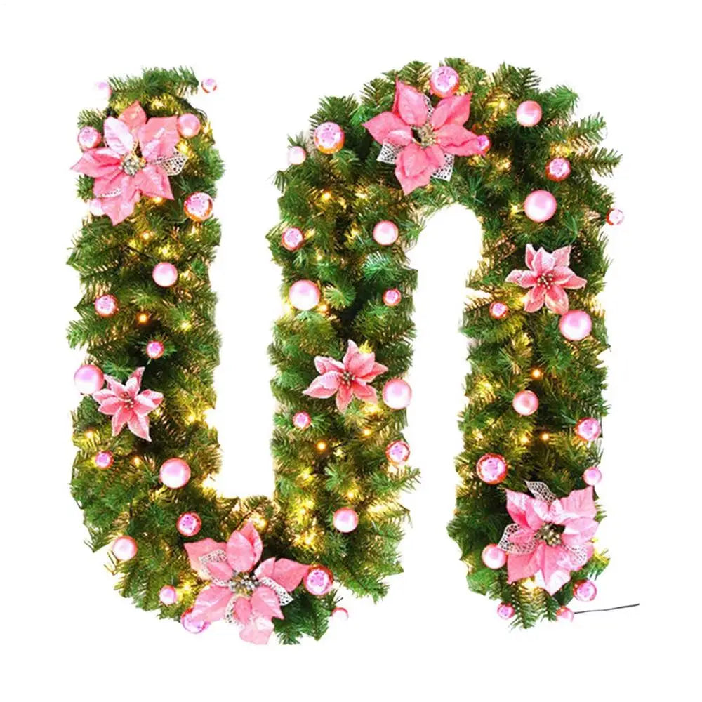 Artificial Christmas Garland with LED Lights