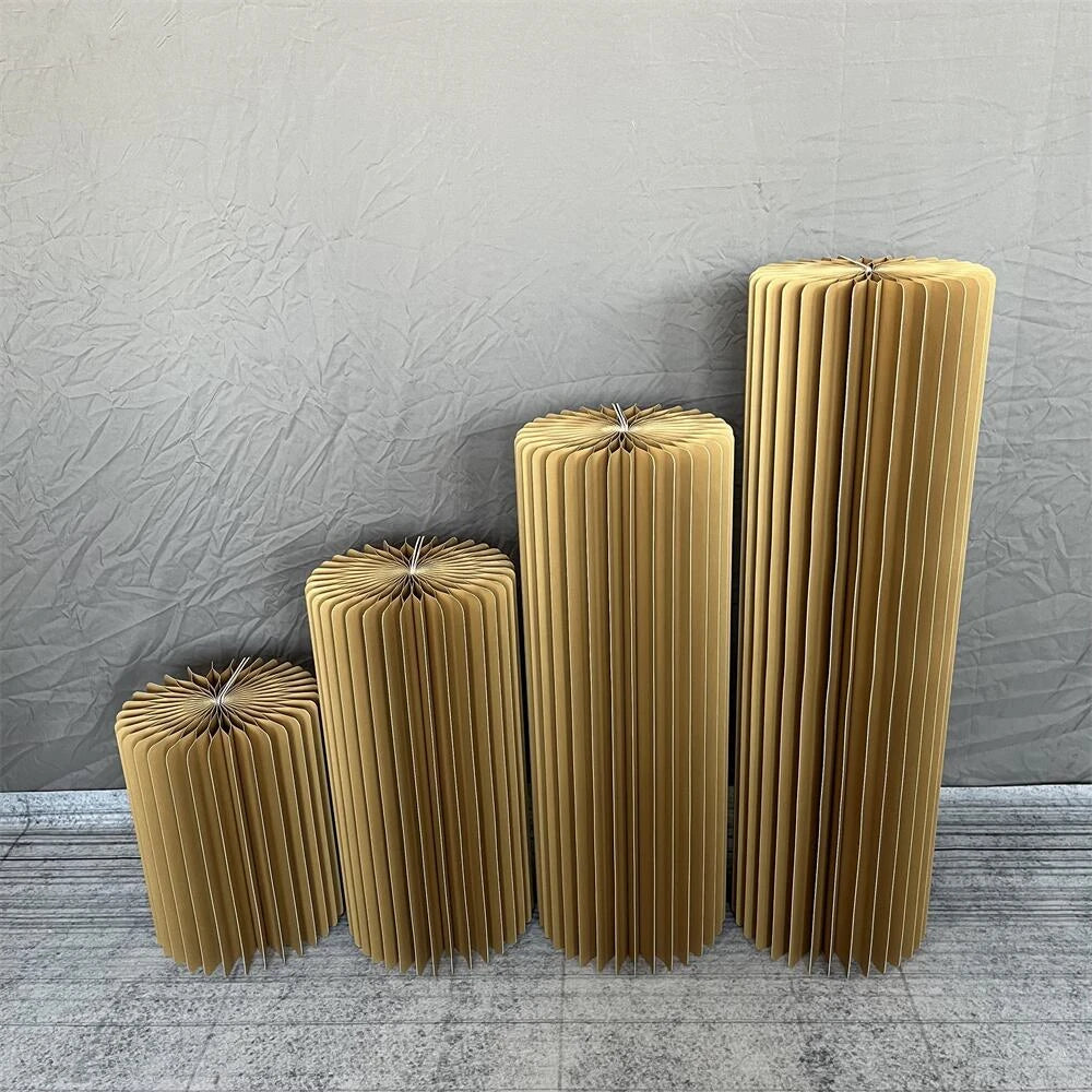 Cylindrical Paper Folding Wedding Flower Road Ornament