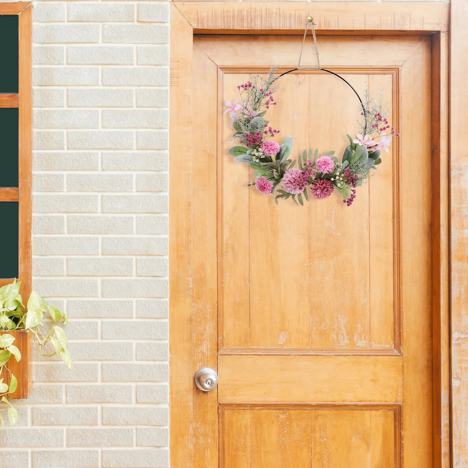 Artificial Garland Wedding Wreath Pendant Door Decor