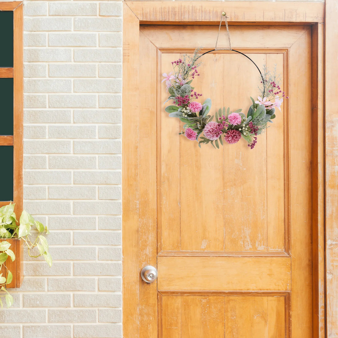 Artificial Garland Wedding Wreath Pendant Door Decor