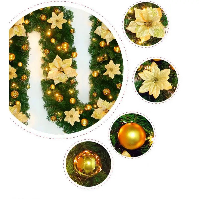 Artificial Christmas Garland with LED Lights