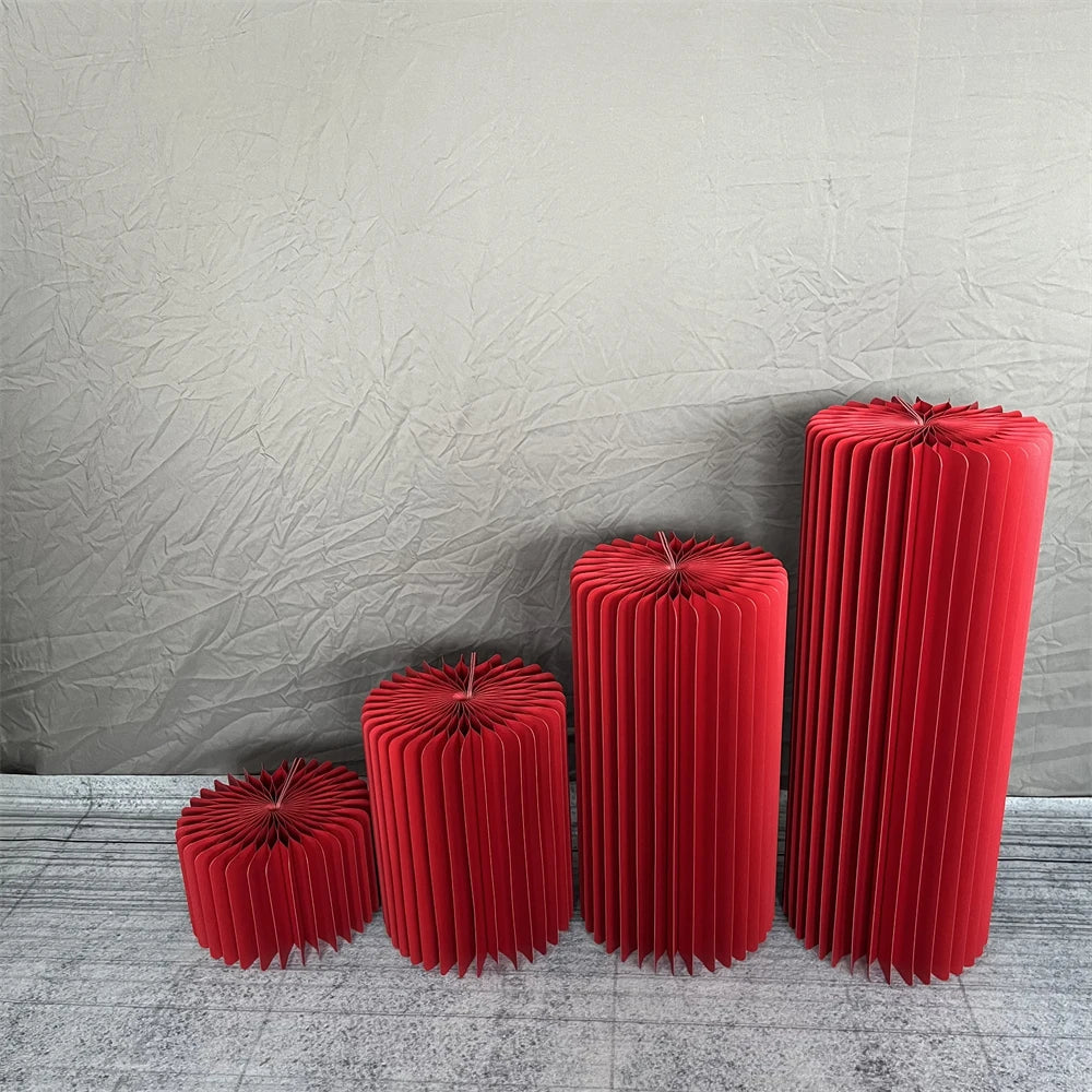 Cylindrical Paper Folding Wedding Flower Road Ornament