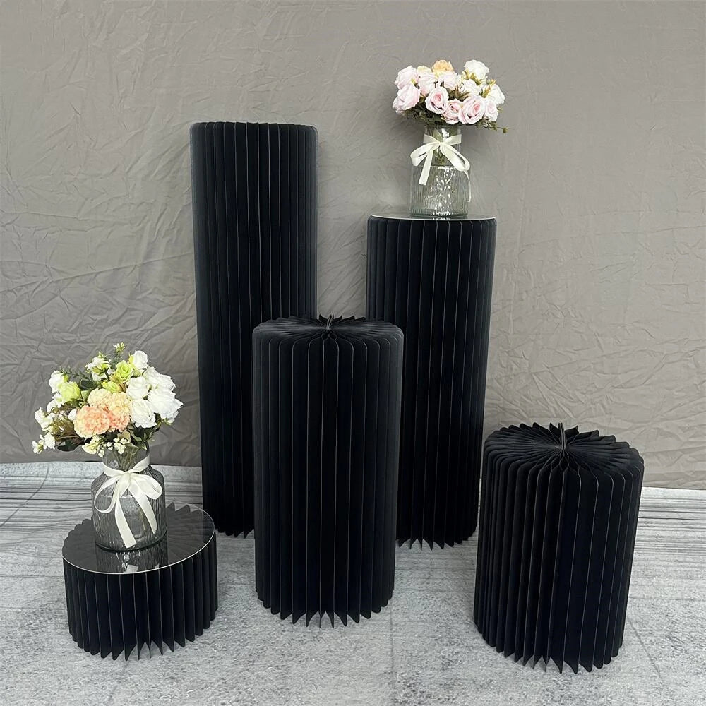 Cylindrical Paper Folding Wedding Flower Road Ornament