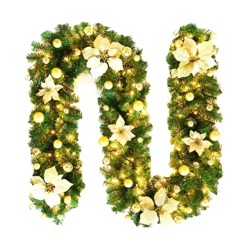 Artificial Christmas Garland with LED Lights