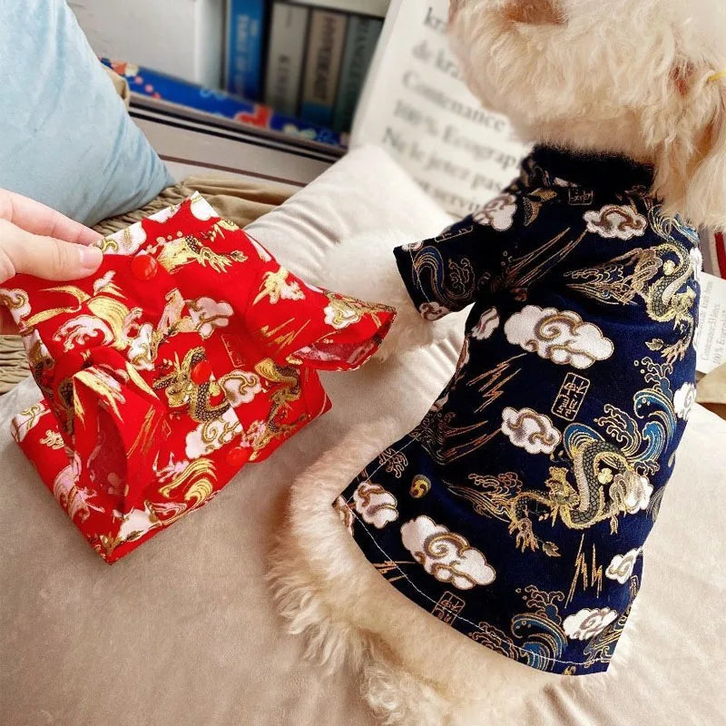 Chinese Style Dog Clothes: New year Gift
