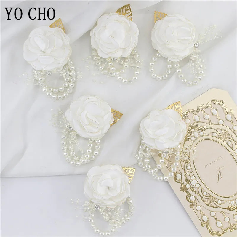 Girls Bridesmaid Wrist Flower Wedding Prom Party