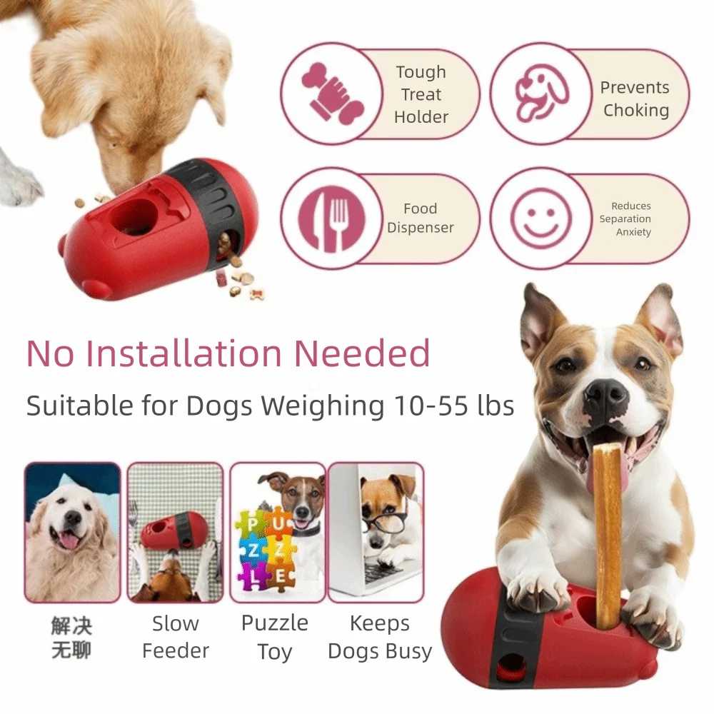 Bite Resistant Dog Treat Dispenser Toy Relieve Boredom