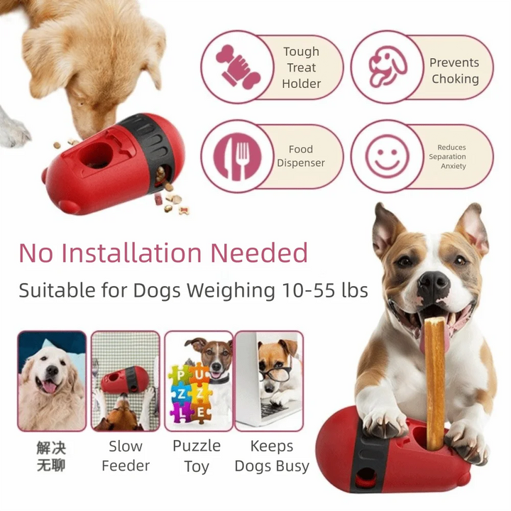 Bite Resistant Dog Treat Dispenser Toy Relieve Boredom