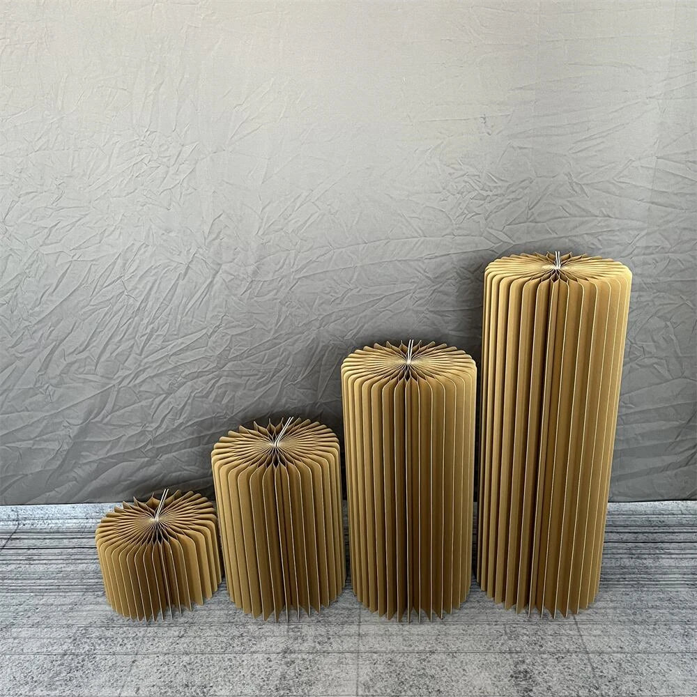 Cylindrical Paper Folding Wedding Flower Road Ornament