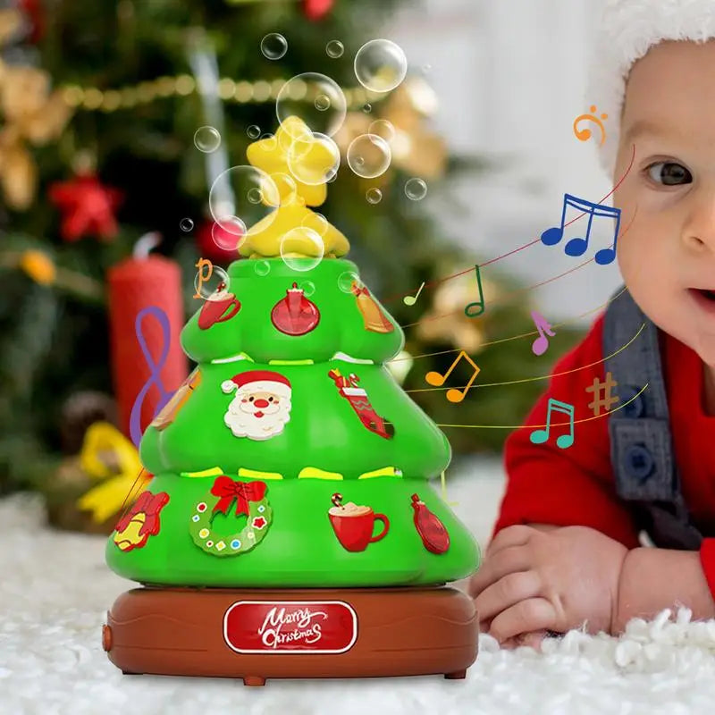 Christmas Tree Music Box Bubble Machine Gift