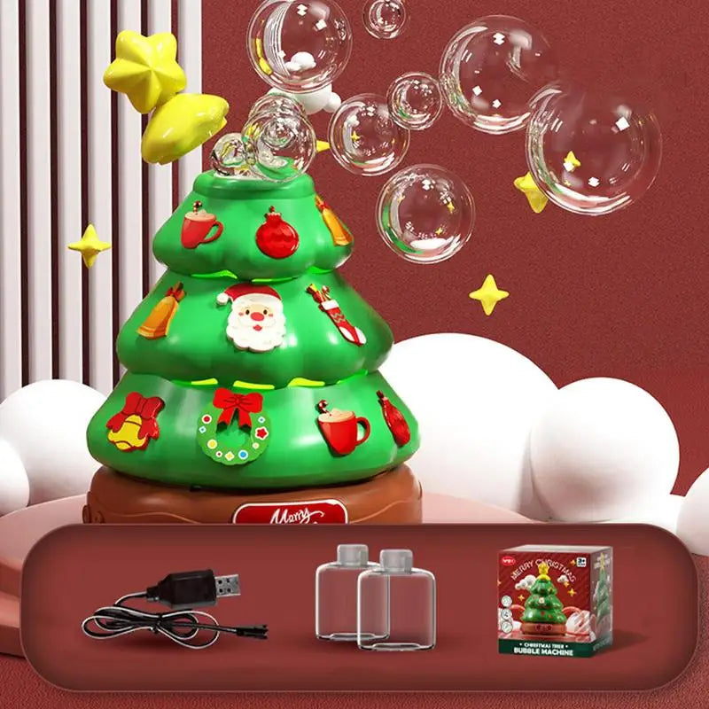 Christmas Tree Music Box Bubble Machine Gift