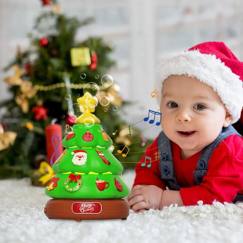 Christmas Tree Music Box Bubble Machine Gift