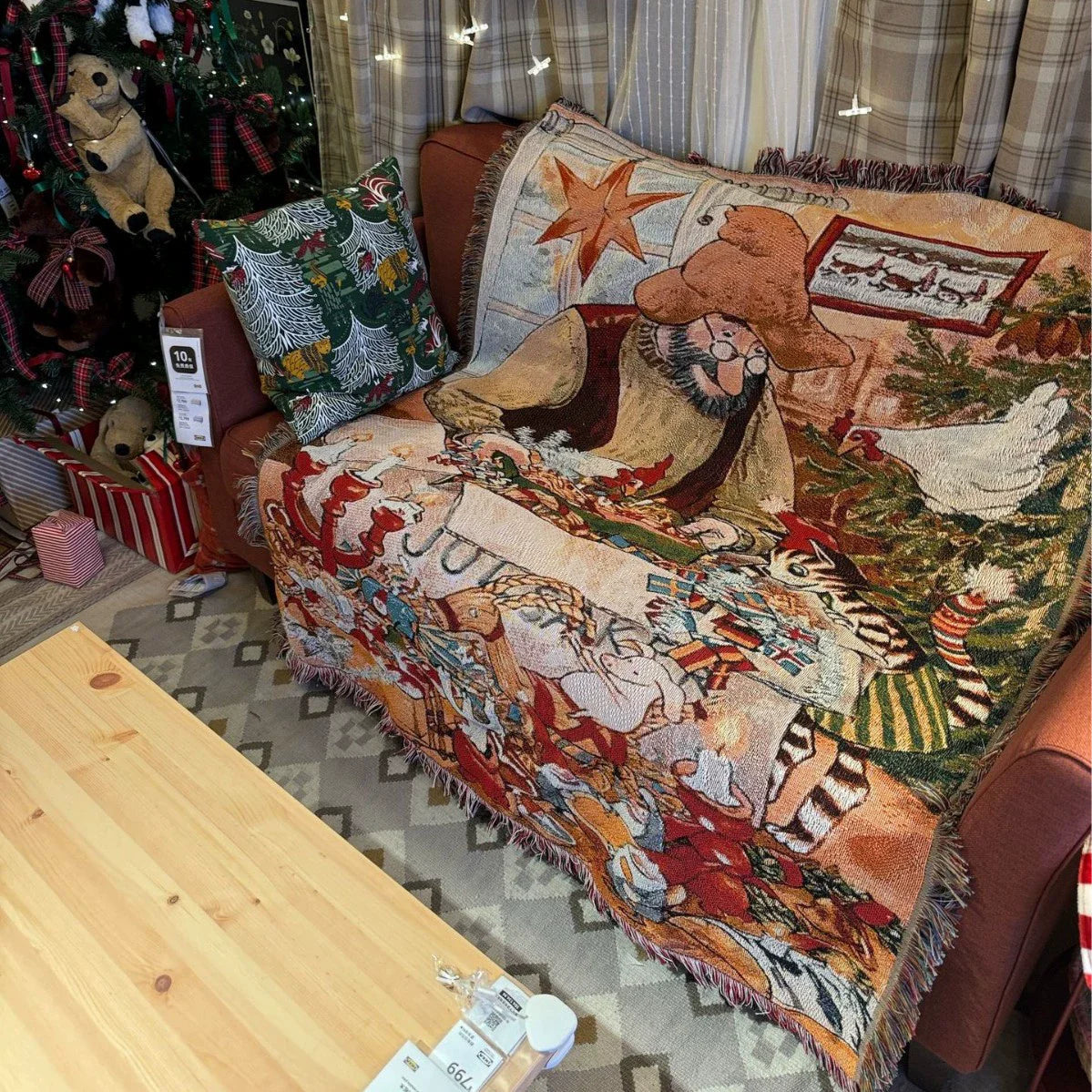 New Years Gifts Blanket Nutcracker Christmas Tree