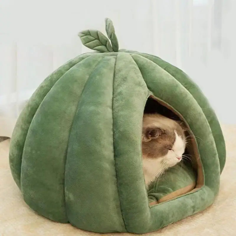 Thickened Pumpkin Cat House for Winter