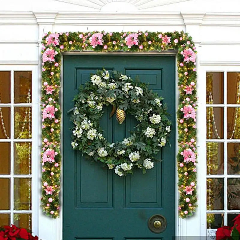 Artificial Christmas Garland with LED Lights