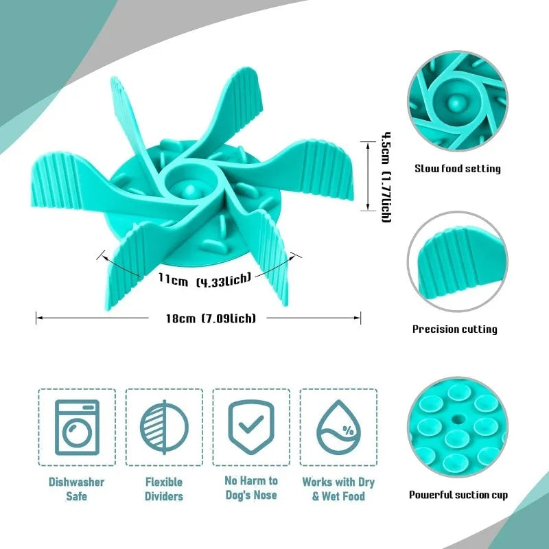 Pet Feeder Plugin Powerful Suction Cup Slow Food