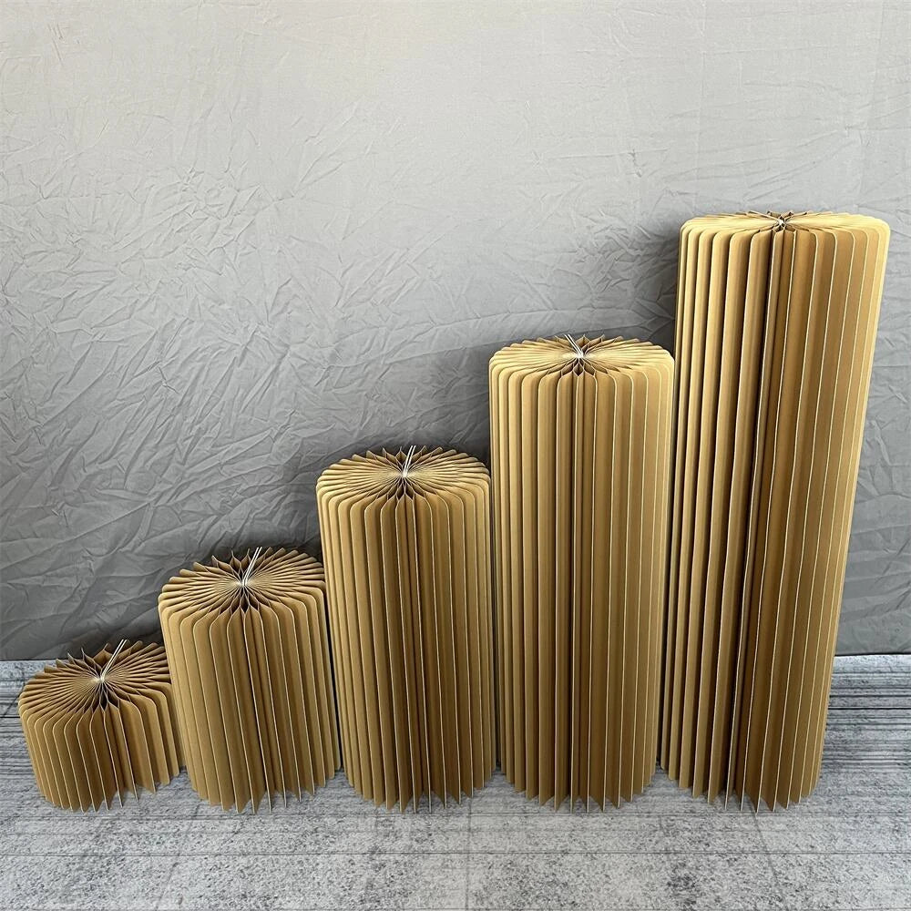 Cylindrical Paper Folding Wedding Flower Road Ornament