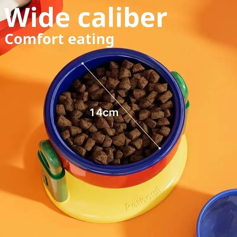 Pet Feeder Slow Feed Bowls Double Bowls Foldable