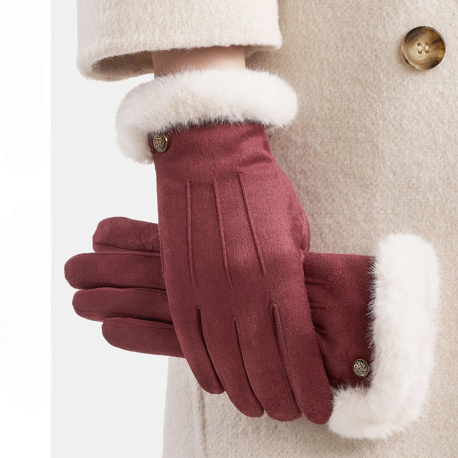 Premium Furry Gloves: A Couples' Winter Gift