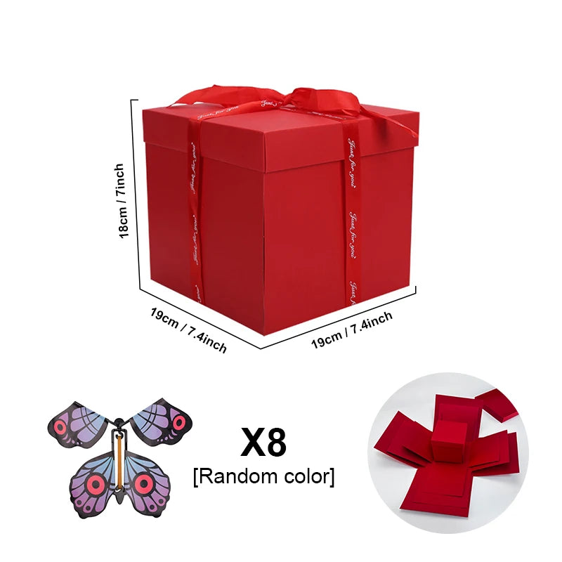 Creative Holiday Gift Box with Flying Butterfly