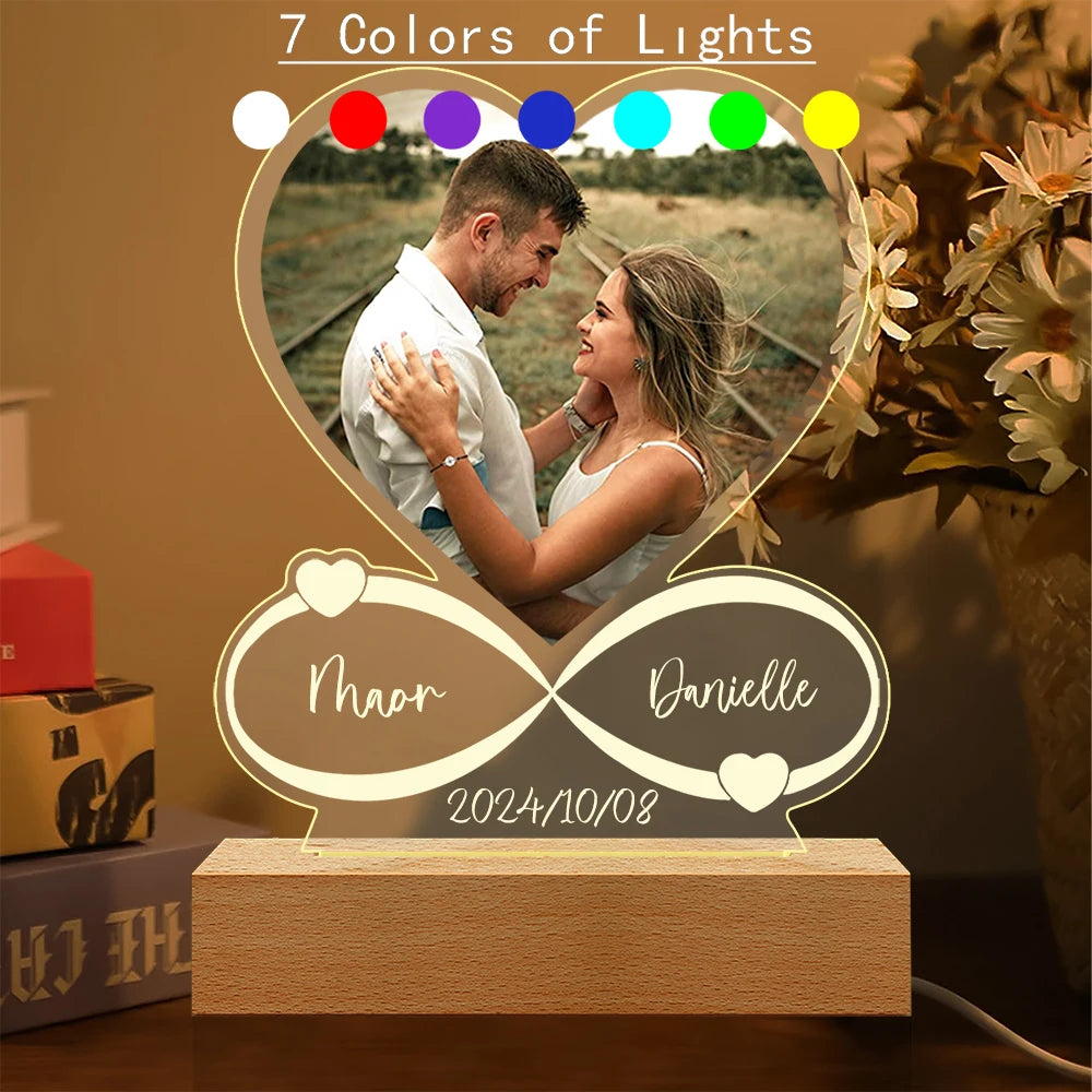 Anniversary Women Men Couples Gifts Custom Photo
