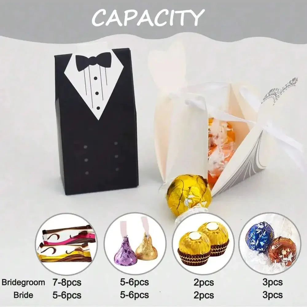 50pcs Wedding Favor Boxes Small Wedding Party Favor