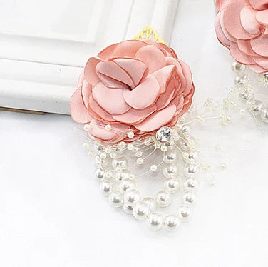 Girls Bridesmaid Wrist Flower Wedding Prom Party