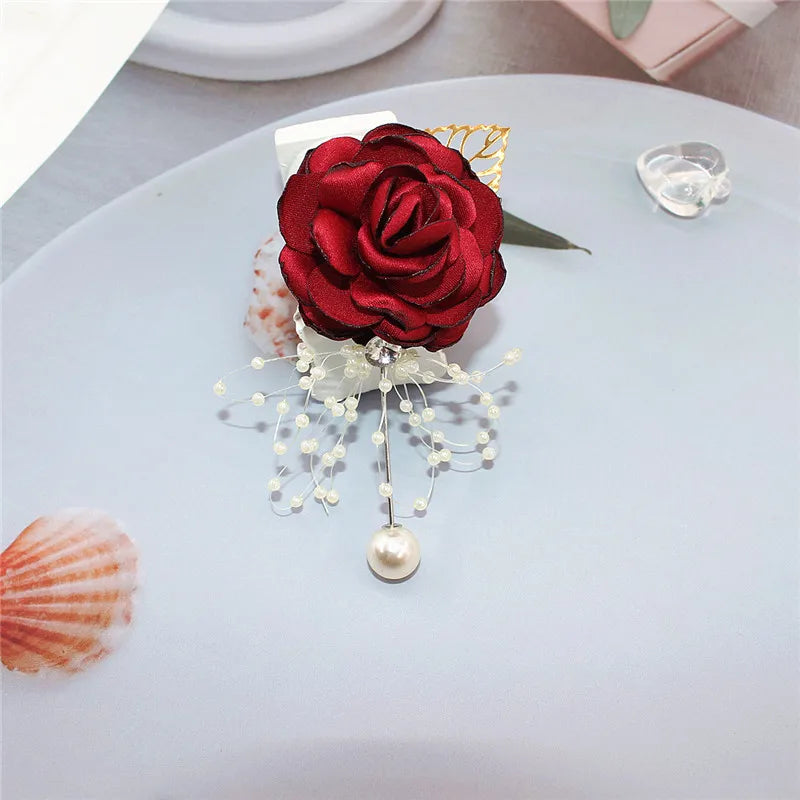 Girls Bridesmaid Wrist Flower Wedding Prom Party