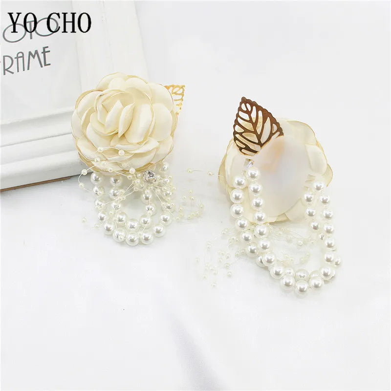 Girls Bridesmaid Wrist Flower Wedding Prom Party