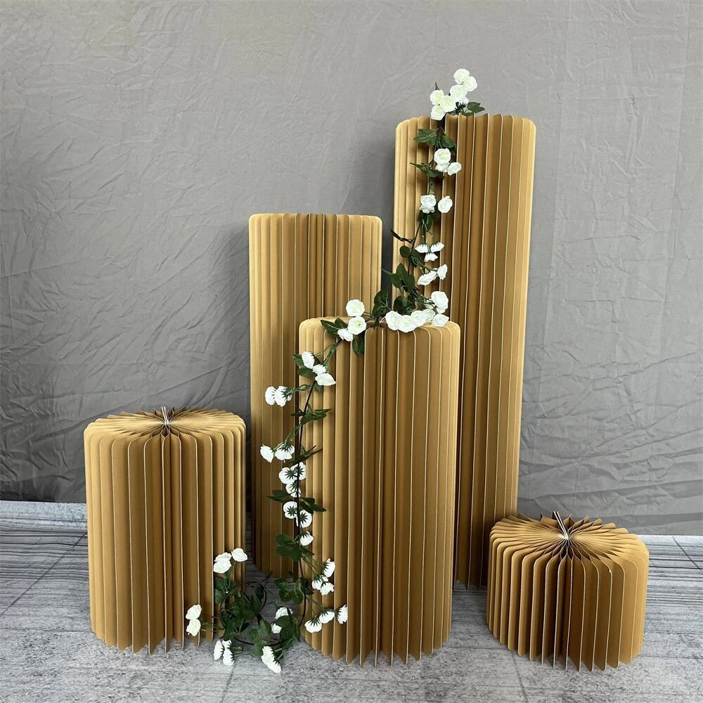 Cylindrical Paper Folding Wedding Flower Road Ornament