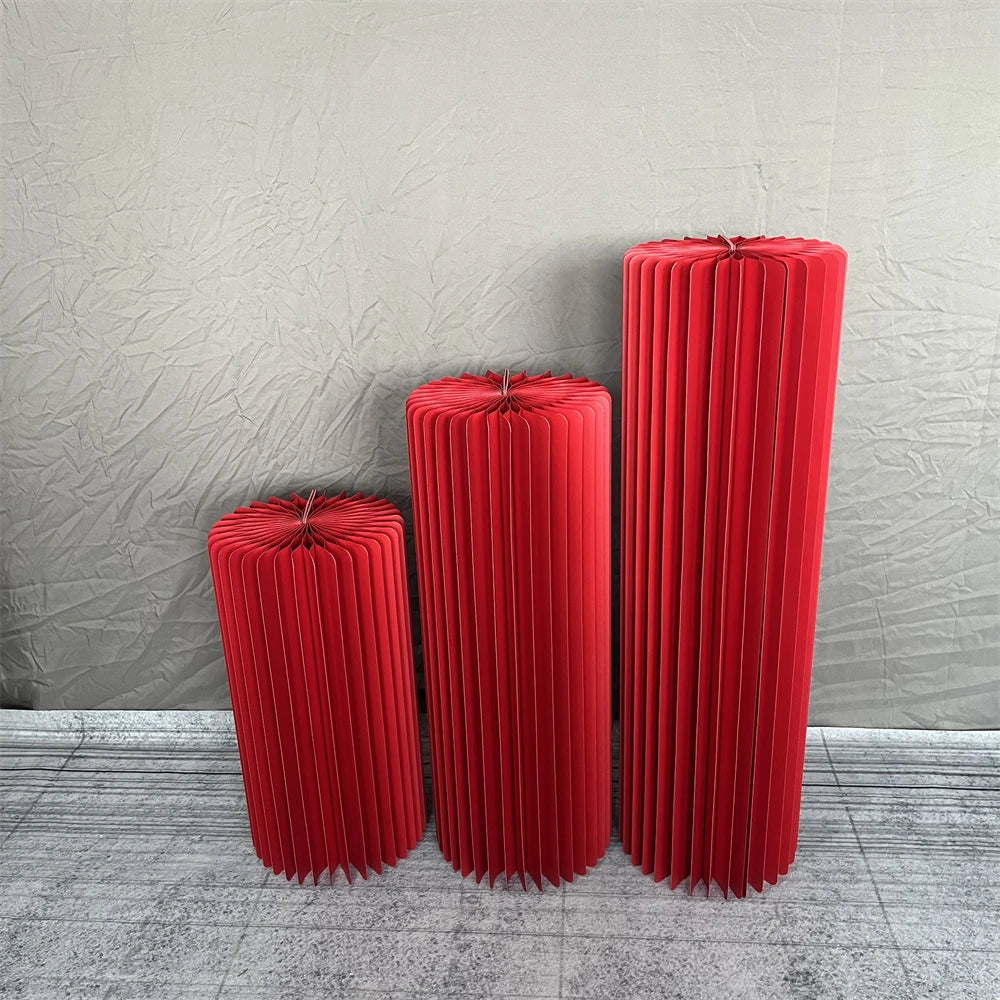 Cylindrical Paper Folding Wedding Flower Road Ornament