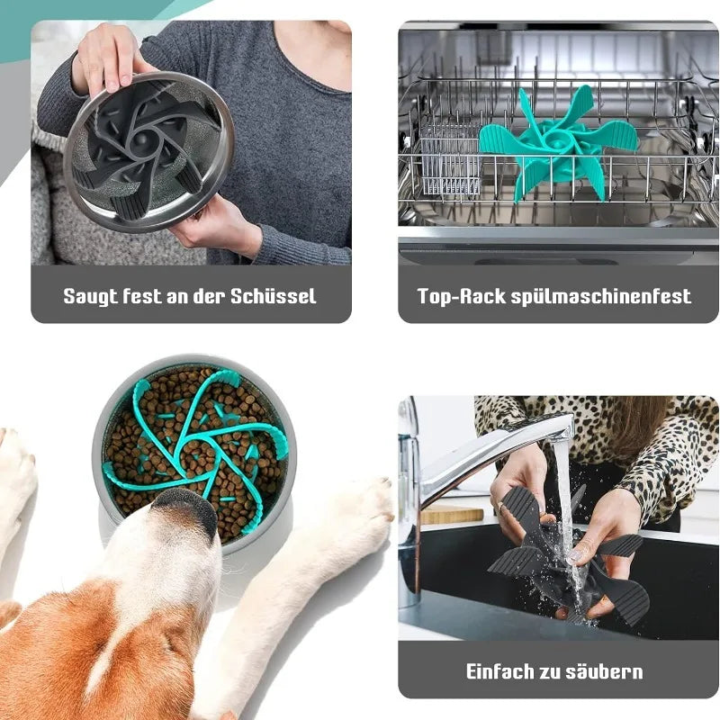 Pet Feeder Plugin Powerful Suction Cup Slow Food