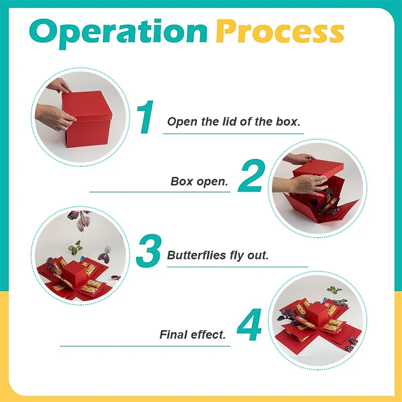 Creative Holiday Gift Box with Flying Butterfly