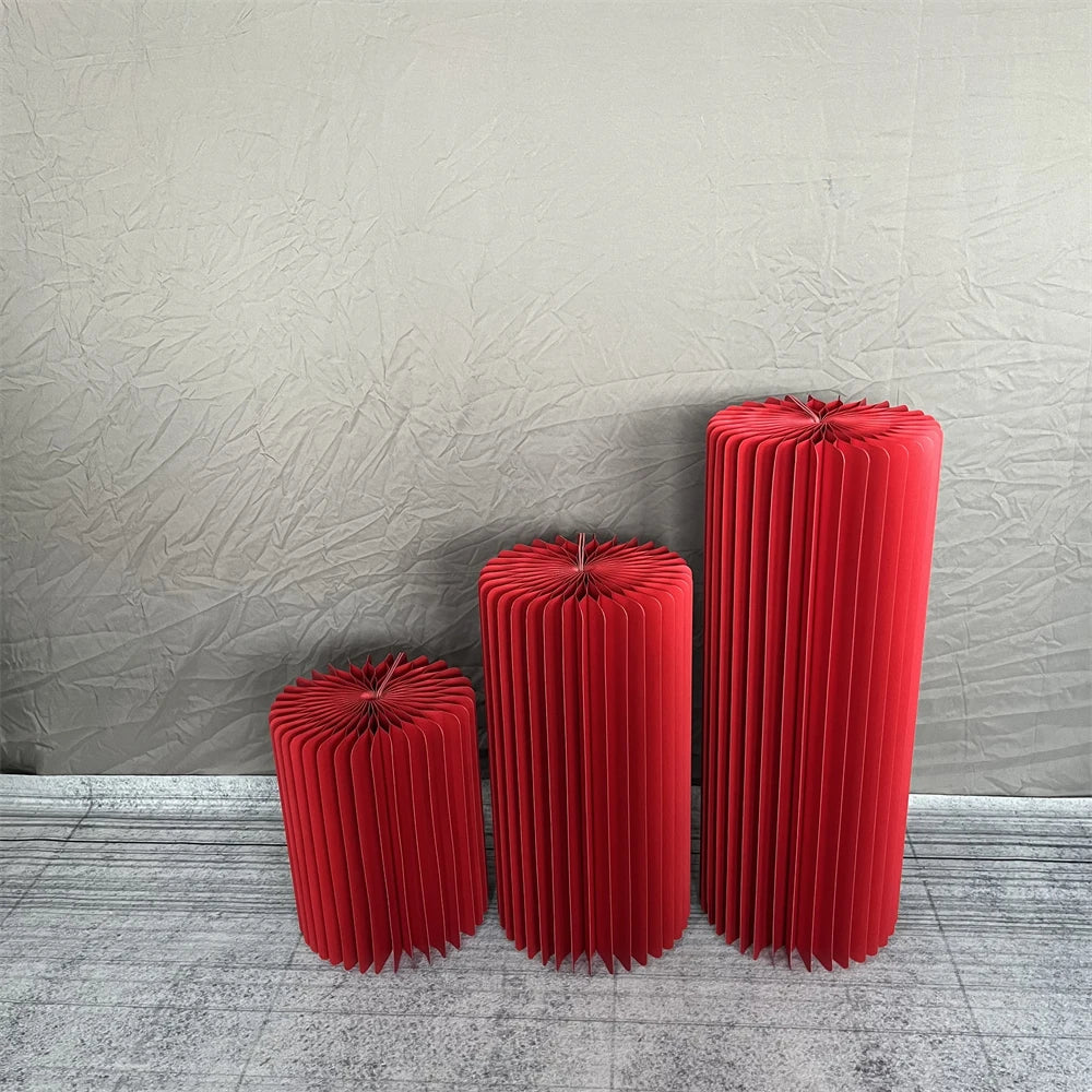 Cylindrical Paper Folding Wedding Flower Road Ornament