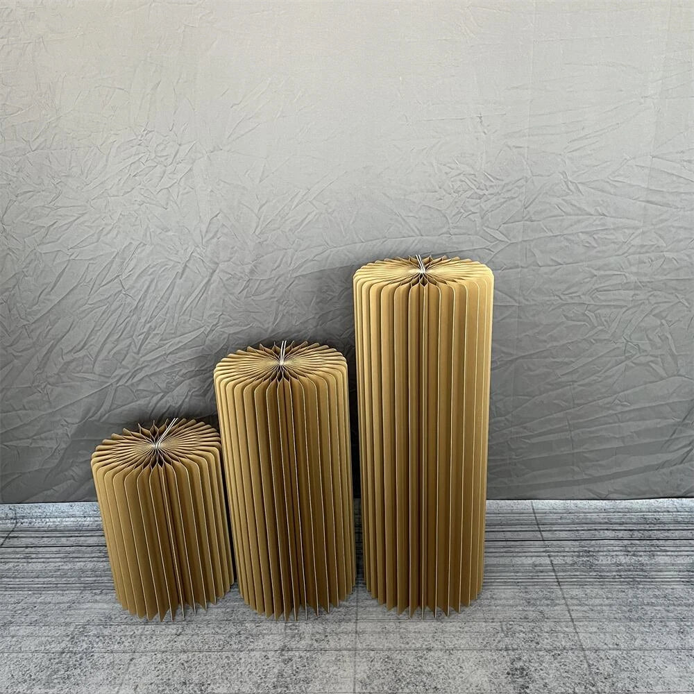 Cylindrical Paper Folding Wedding Flower Road Ornament